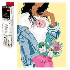 Алмазная мозаика Цветочное настроение 30*40 см 23 цв.страз, фото №1