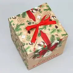 Коробка складная «Счастья в Новом году», 18?18?18 см, фото №1