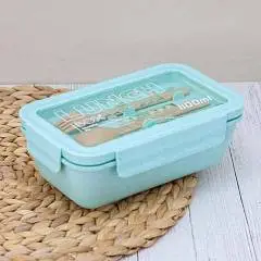 Ланчбокс  "Beautiful life", green (ложка+вилка), фото №1