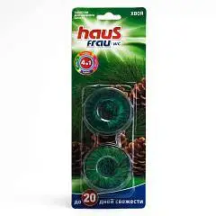 Чистящее средство д/унитаза Haus Frau кубик, хвойн.лес 2х50г, фото №1