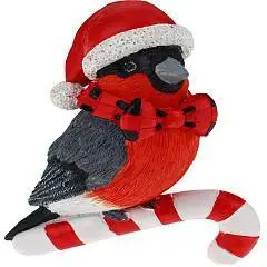 Украшение елочное Снегирь с леденцом 7*5см полирезин, фото №1