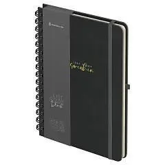Записная книжка А5 96л кл "Just start. Black" тв.обл, спираль, с, фото №1