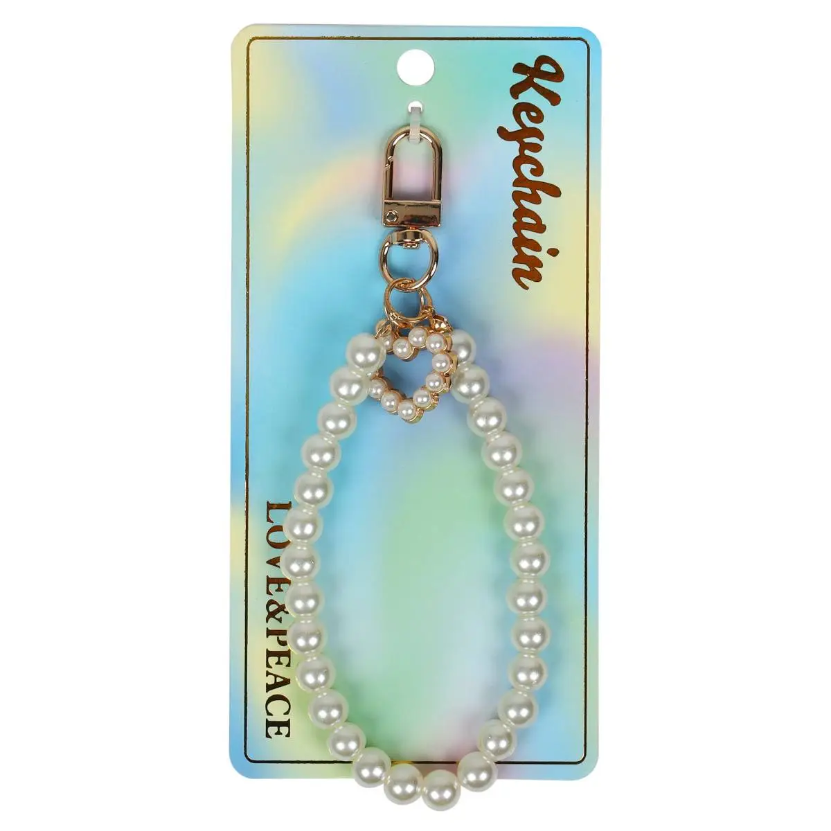 Брелок детский Сердце пластик перламутр КОКОС, фото №1