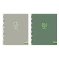 Тетрадь 96л КЛЕТКА "Лаконично" SOFT-TOUCH на спирали перфорация, фото №1