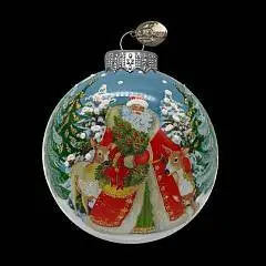 Шар "Дед Мороз", 100 мм., в подарочной упаковке, фото №1