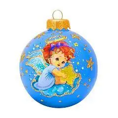 Шар "Ангелочек нежный", 80 мм, в подарочной упаковке, фото №1