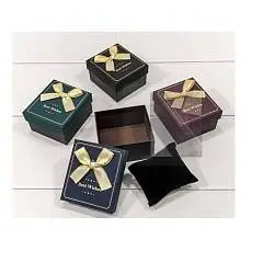 Коробка Прямоугольная 8,9*7,9*5,3 под часы с бантиком (микс 6), фото №1