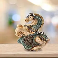 Фигурка Лошадь (керамика/эмаль/позолота), фото №1