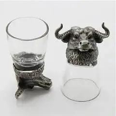 Набор 2 стопки-переверт. "Буйвол" (50мл/стопка), фото №1