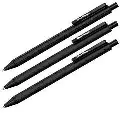 Ручка шариковая автомат. Berlingo "DoubleBlack" синяя, 0,7мм, фото №1