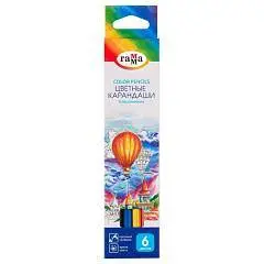 Карандаши цветные Гамма Классические 06цв шестигр, фото №1