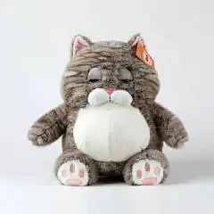 Игрушка мягкая Кот уставший серый 30см, фото №1