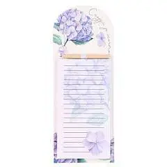 Блок для записей " Гортензия " 10,5*27 40л склейка на магните, фото №1