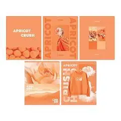 Тетрадь 48л КЛЕТКА "Apricot", матовая ламинация, фото №1