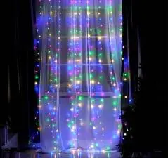 Гирлянда "Занавес" 2.8 х 3 м, 300 LED, мульти, 8 режимов, USB, фото №1