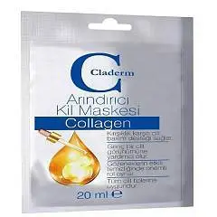 Маска д/л глиняная Claderm Collagen саше 20мл, фото №1