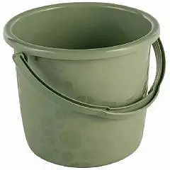 Ведро Люкс 12л. оливковое, фото №1
