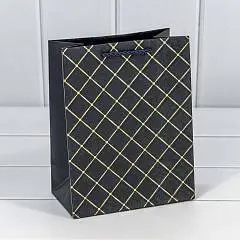 Сумка подарочная "Ромб" Синий 18*23*10см, фото №1