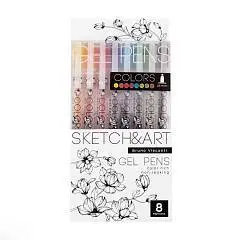Набор гелевых худож ручек Sketch&Art "Uni Write.COLORS" 0.5мм 8ц, фото №1