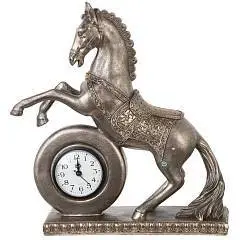 Фигурка декоративная "Лошадь" с часами (ААх1 н/п), L32 W9,5 H35, фото №1