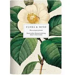 Тетрадь 40л КЛЕТКА "Flora", камелия, фото №1