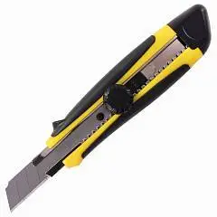 Нож канцелярский Brauberg "Universal" 18мм, роликовый фиксатор, фото №1