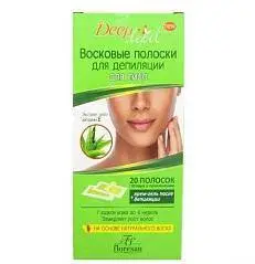 Восковые полоски Флоресан д/депил лица Алоэ Вера 20шт, фото №1