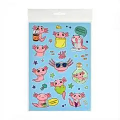 Набор наклеек Мемы Аксолотоль 148*210мм 1л мелов бумага, фото №1