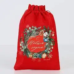 Мешочек подарочный с термонаклейкой «Тепла и Уюта», 20?30 см, фото №1