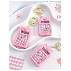 Брелок-калькулятор детский "Bear cookie" pink, фото №1
