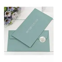 Конверт подарочный "Поздравляем" фисташка 16,9*9,4см, фото №1