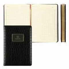 Ежедневник недат А5 "Alligator" КЛЕТКА ,черный кожзам тв.обл, фото №1