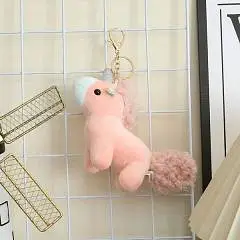 Брелок мягкий Единорог розовый 11см, фото №1