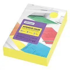 Бумага цветная "Intensive Color", А4, 80г/м2, 500л., желтый, фото №1