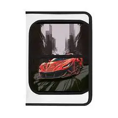 Папка д/труда А4 молн органайзер отк планка  Red car Br, фото №1