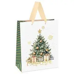 Сумка подарочная "Christmas mood" фольга 11*14*6,5см, фото №1