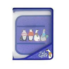 Папка д/тетрадей  А4 22.8x32.8см  молния пластик  "Пингвины Гуси, фото №1
