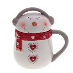 Кружка "Снеговик меломан" 400 мл, фото №1