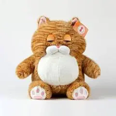 Игрушка мягкая Кот уставший рыжий 30см, фото №1