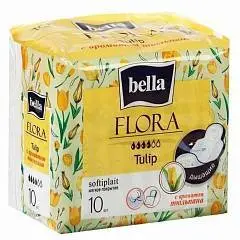 Прокладки гигиен bella FLORA Tulip по 10шт, фото №1