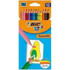 Карандаши цветные пластик  "Bic Тропиколор 2" 12цв, фото №1