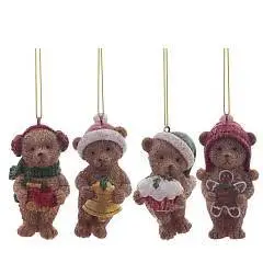 Изделие декоративное подвесное "Медвежонок"  H7,5 см, 4в., фото №1