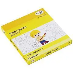 Пластилин 12цв 168гр Гамма Юный художник стек, фото №1