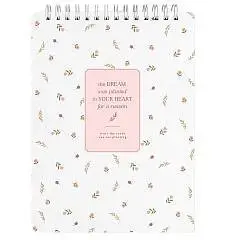 Блокнот А5 80л КЛЕТКА  "Апрель" белый, спираль, фото №1