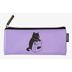 Пенал deVENTE Cat and Fish 21,5x9x1см иск кожа плоский, фото №1