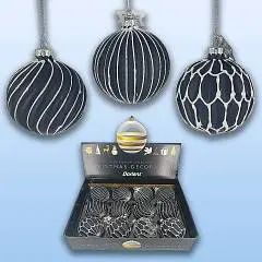 Елочный шар,  , 8 см, стекло, ассорти, фото №1