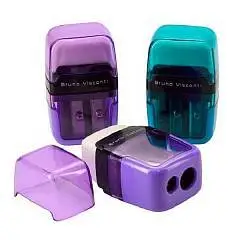 Точилка с контейнером и ластиком "EASYSHARP" 2 отв., фото №1