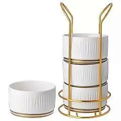 Набор салатников "Herbal" на метал.подставке 4 шт 230 мл, фото №1