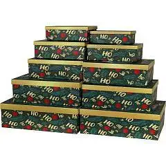 Коробка подарочная "Рождество" тиснение 37,5 х 29 х 16 см10-10, фото №1