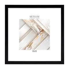 Рамка пластиковая 30*30 черная, оргстекло, фото №1